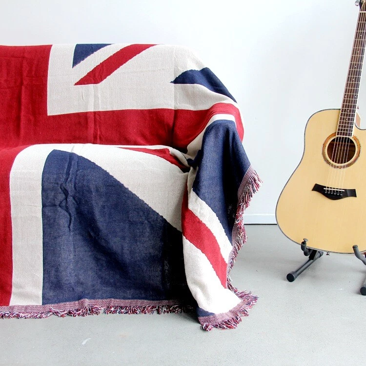 Britain Flag Throw Blanket Sofa Bed Covers Picnic Blanket Tapestry Blaket  - Image 2 of 4