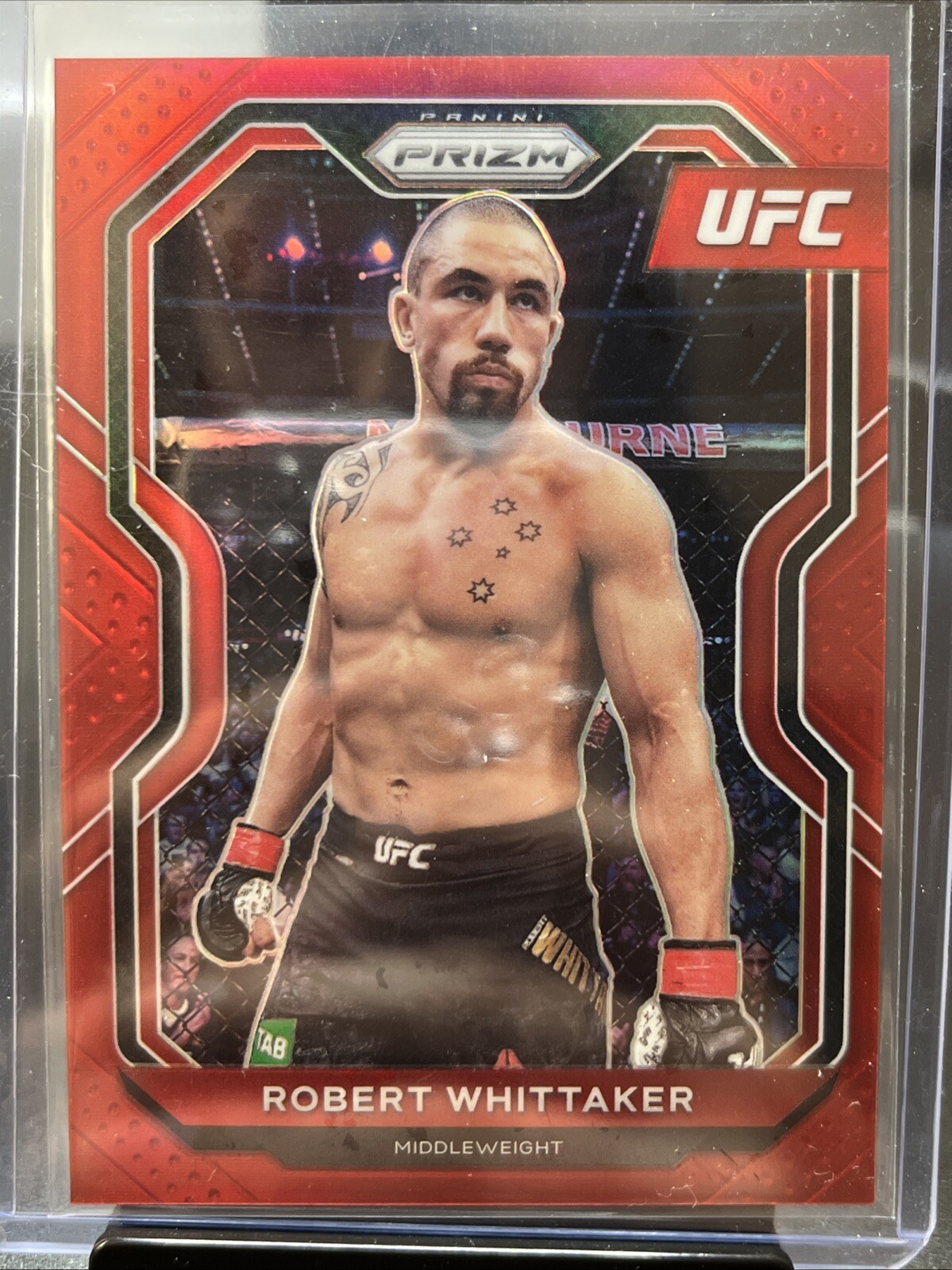 2021 Panini Prizm UFC Red Prizm /275 Robert Whittaker #11