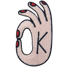 New Embroidered Iron Sew On Patches transfers Badges appliques 564R hands OK