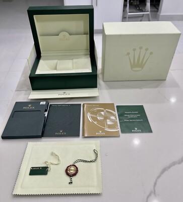 Authentic ROLEX GMT MASTER II Watch Box FULL SET Booklet Tag