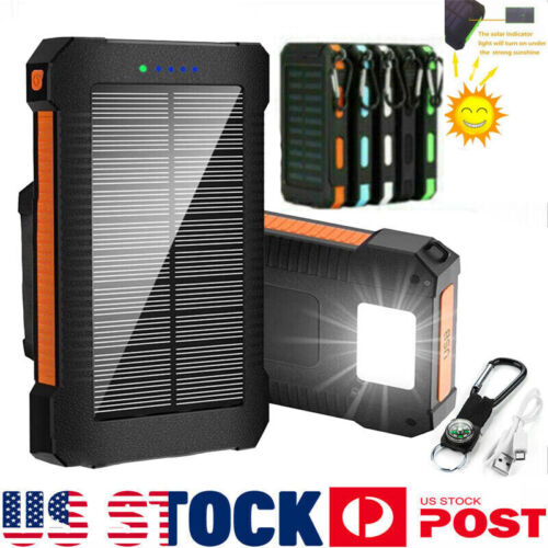 50000mAh Solar Charger Power Bank Waterproof Portable Battery External Charger - Afbeelding 1 van 16