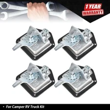 4 Pack T-handle Tool Box Lock RV Door Latch w/ Two Keys Stainless Steel Polish