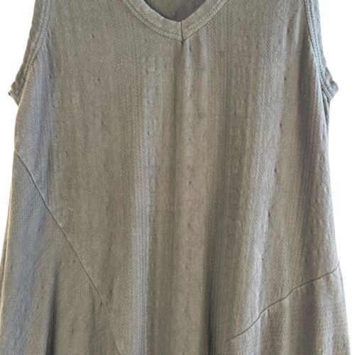 Lagenlook Minimalist Soft Surroundings Bailey Maxi Sleeveless Gray Dress M Boho - Picture 7 of 8