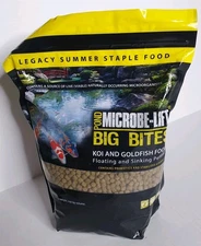 Microbe-Lift Legacy Big Bites Pond Koi & Goldfish Food 2 lb Bag Resealable 