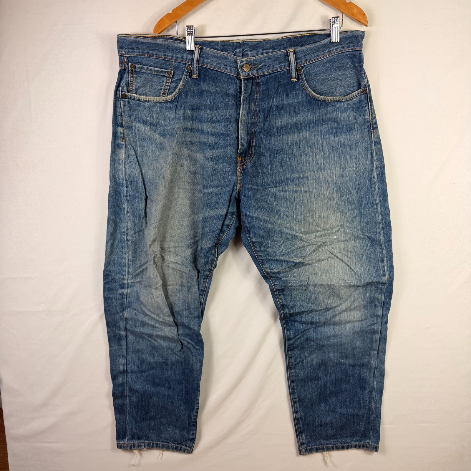 Levi's 503 Jeans Men's 40x30 Denim Taper Leg Regular Fit White Light Wash