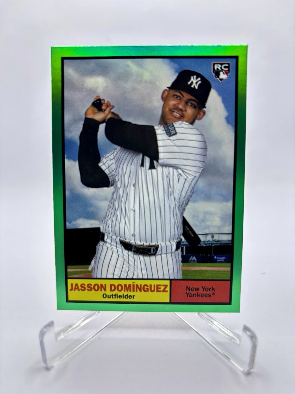 2024 Topps Archives Jasson Dominguez Green Foil /99 RC Rookie #1 NY Yankees