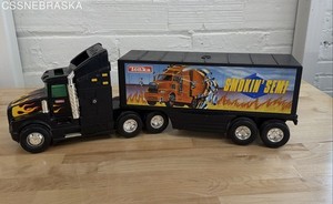 Vintage Tonka Smokin' Semi Truck & Trailer ( Smoke Part Not working) 90s