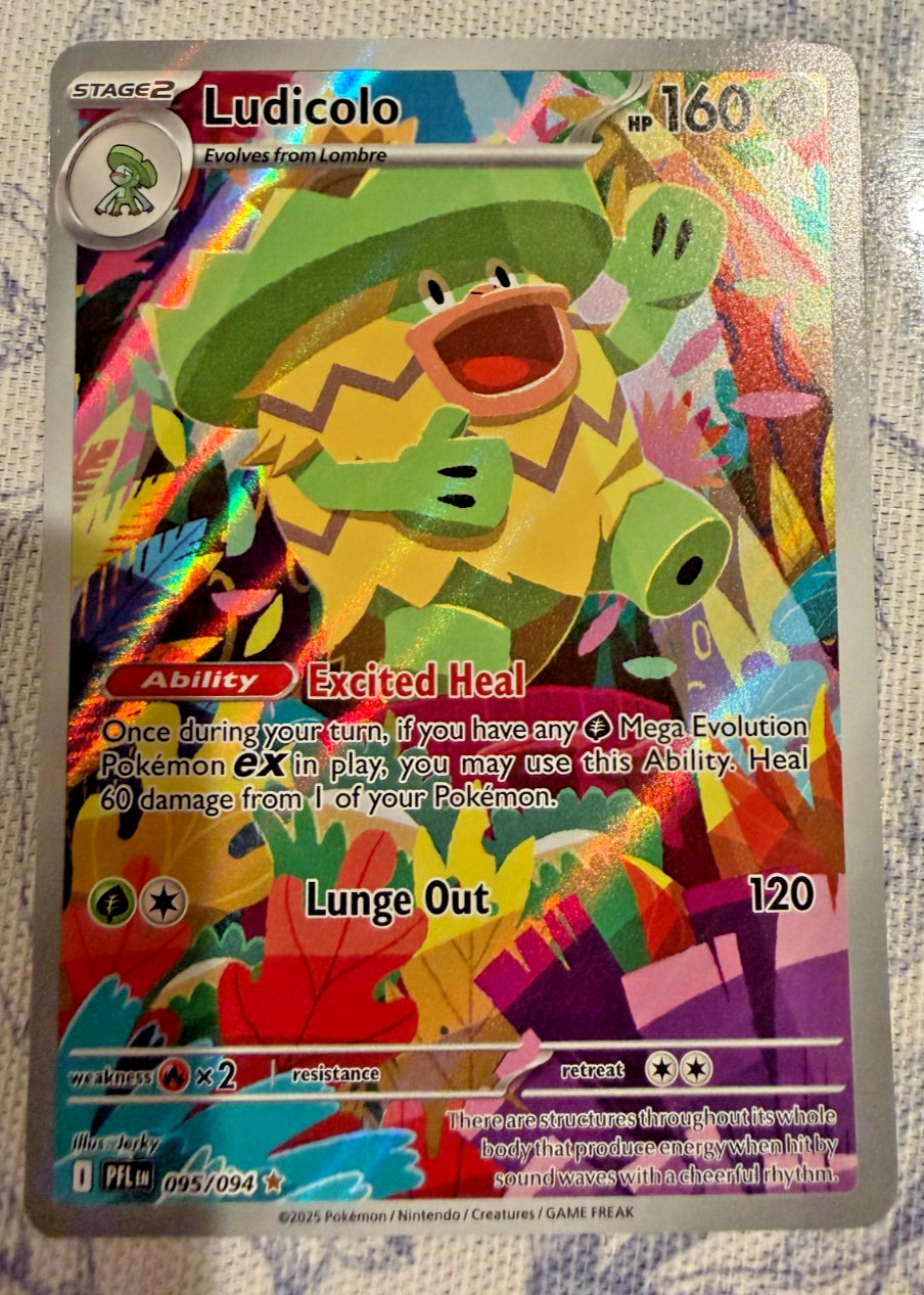Pokemon TCG Ludicolo 095/094 Me02: Phantasmal Flames Illustration Rare