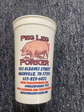 Peg Leg Porker Plastic Fountain Soda Drink Souvenir Cup 22oz Nashville
