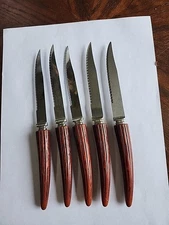 Vintage Regent Sheffield Steak Knife Set 5 Piece Stainless Blades Forever Sharp