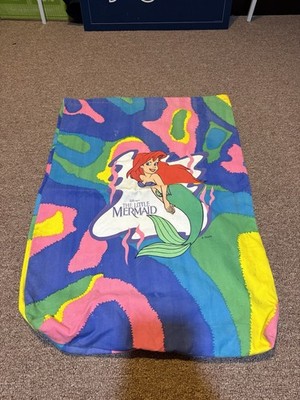 Vintage 90s Disney The Little Mermaid Ariel Rainbow Laundry Bag