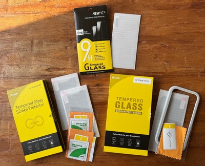 JETech Lot iPhone Tempered Glass Screen Protector 9H 3x für 12 mini 1x 15 Pro