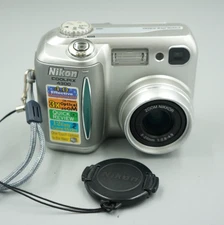Nikon Coolpix 4300 4.0MP Digital Camera - Silver w/ Strap Cap ~Works~ #421