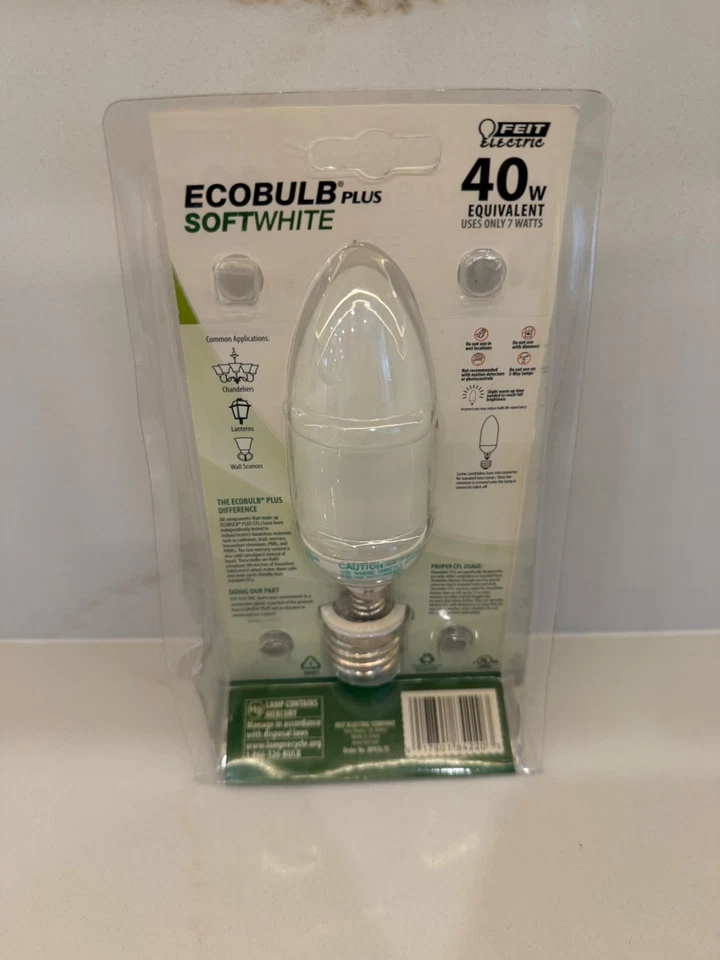FEIT ELECTRIC Ecobulb Plus Soft White 40w Equivalent 7w Usage - Image 2 of 2
