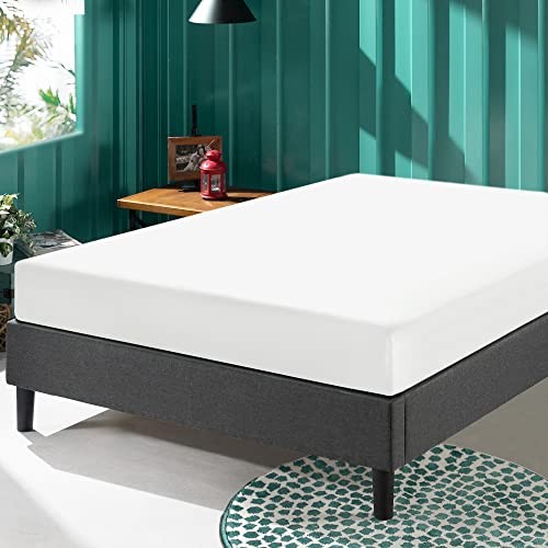 ZINUS CURTIS UPHOLSTERED PLATFORM BED FRAME - QUEEN - GRAY - Scratch & Dent