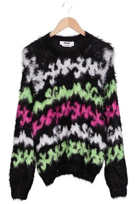 MSGM Pullover Damen Strickpullover Strick Oberteil Gr. L Mehrfarbig #p099748