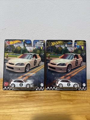 Hot Wheels Premium Boulevard Honda Civic EK9 x2 Variation Numbered/Non Numbered