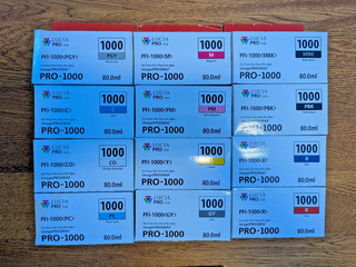Genuine Canon PFI 1000 Ink Cartridges Full Set (12) MC 20 Maintenance Tank NEW