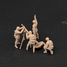 Granatwerfer alemán escala 1/72 42 morteros y artillería 4 figuras modelo resina