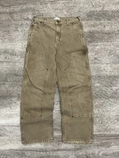 Elwood Industry Double Knee Carpenter Pants Size 31×29 Brown Beige