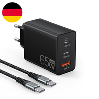 65W Usb C LadegeräT, 3Port Usb SchnellladegeräT Mit Ladekabel 2M,USB C Netzteil