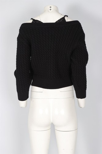 T BY ALEXANDER WANG BLACK WOOL TOP X-SMALL - Picture 4 of 4