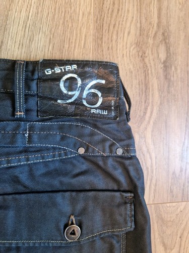 G STAR 96 Raw Mens Jeans W32 L30 Straight Leg Black SIZE Waist 32 Leg 30 - Picture 10 of 14