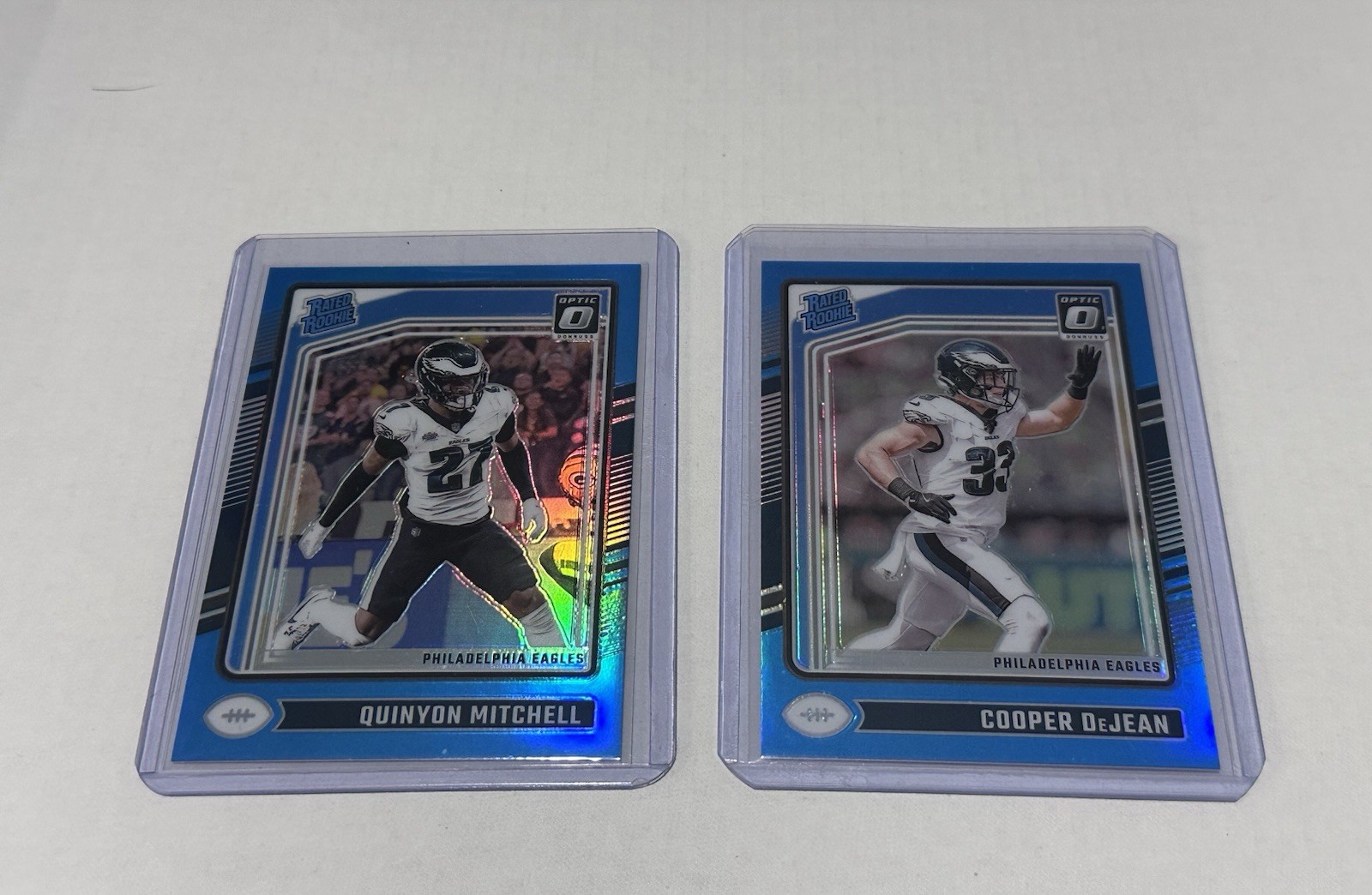 2024 Panini Donruss Optic - Rated Rookie Cooper DeJean #221 Aqua Prizm /299 (RC)