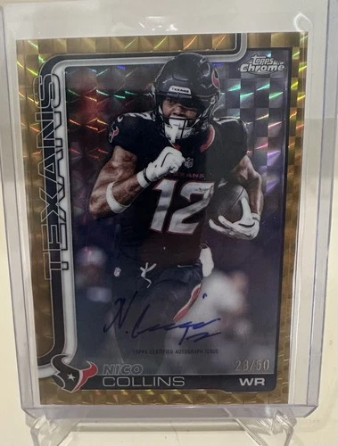 2025 Topps Chrome Nico Collins Chrome Autographs (RAW)