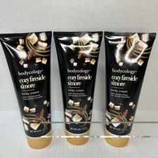 3 Bodycology Cozy Fireside S'more Body Cream Shea Cocoa Butter Jojoba Oil 8 oz
