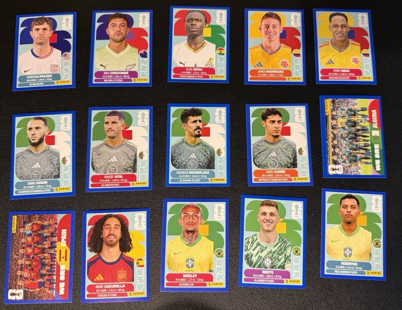 Panini FIFA 2026 Blue Parallel Lot - 75 Stickers