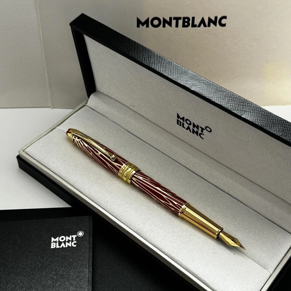 Pluma Estilográfica Montblanc Meisterstück Edición Especial Roja y Dorada Foto 4 de 4