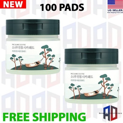 Pack of 2 Sealed Round Lab Pine Calming Cica Pad 50 Pads ea, 6.59 fl oz (195 ml)