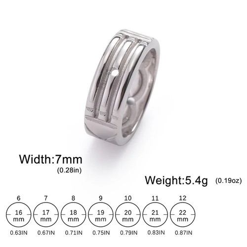 Skyrim Edelstahl Amulett Atlantis Ring Herren Damen Minimalistisch Paarringe - Bild 22 von 24