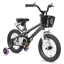 JOYSTAR PLUTO KIDS BIKE WITH TRAINING WHEELS FOR 16 INCH BIKE - GRAY