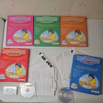 Lakeshore Learning Listening & Following  Directions Activity Packs 3 New 2 Used