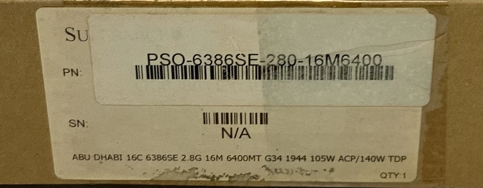 AMD Opteron PSO-6386SE-280-16M6400 16 Core 2.8GHZ 16MB Cache CPU Processor "O1A" - Image 2 of 4