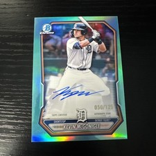 Kevin McGonigle 2026 Bowman Chrome Aqua Refractor Auto #42/125 - Detroit Tigers
