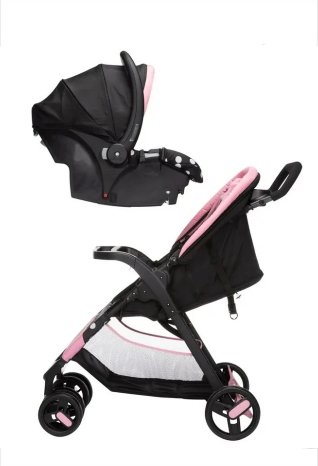 Disney Baby Peekin Minnie Mouse Design Simple One Hand Fold LX Travel Set System - Image 3 of 4