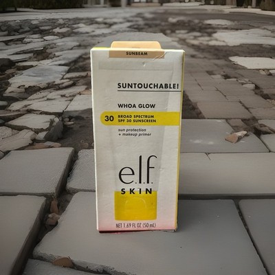 e.l.f. Skin Suntouchable! Whoa Glow 30spf + Makeup Primer Sheer Peach Shimmer 
