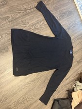 Saint James Black Long Sleeve Crew Neck Wool Sweater Top