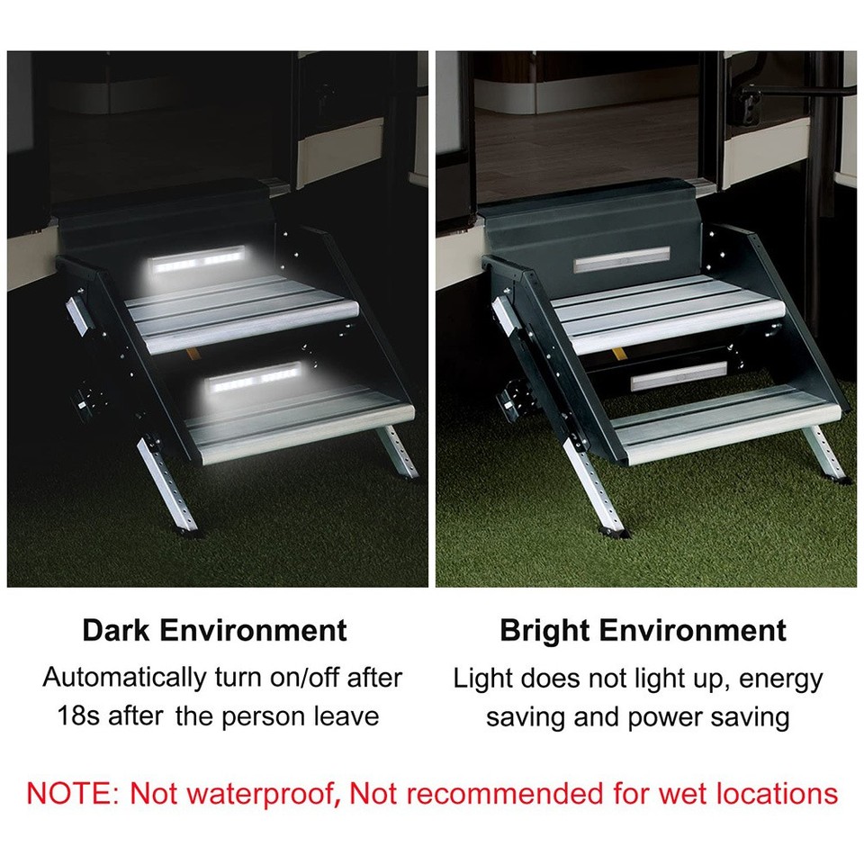 Motion Activated RV Step Lights, 10 LED Battery Operated Motorhome ...