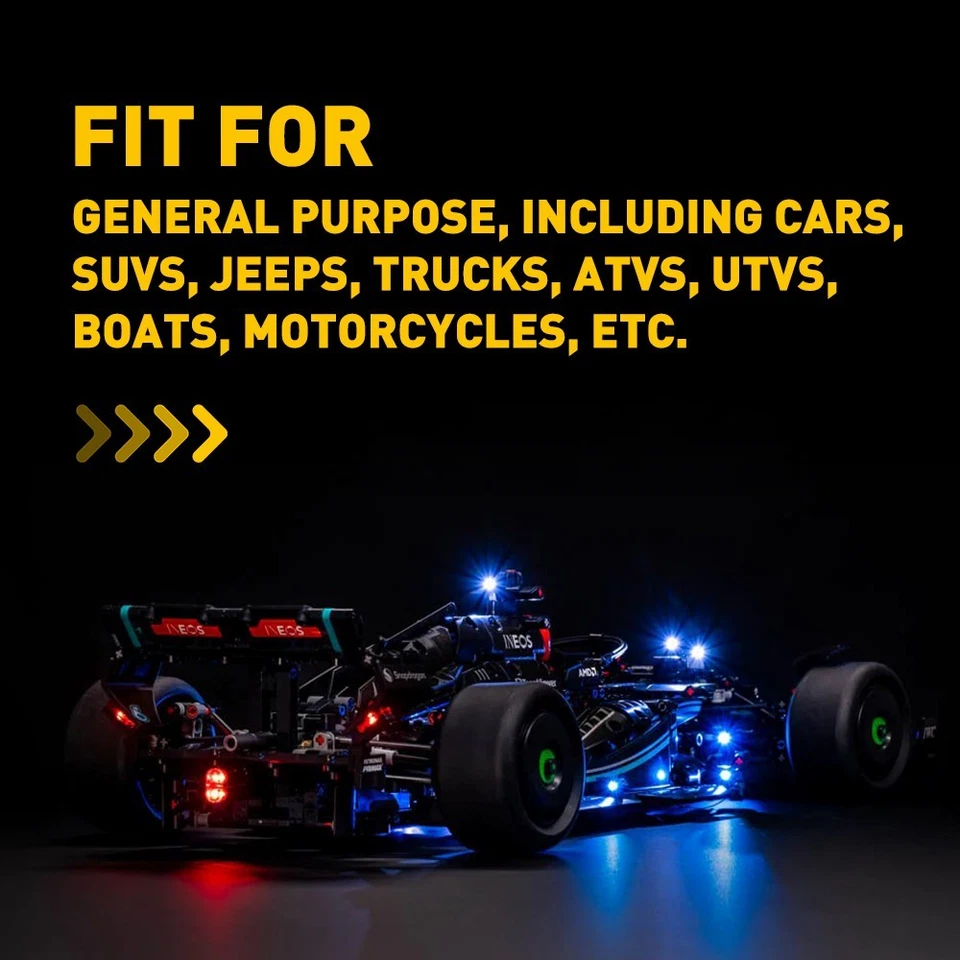 100x Blue LED Under Car Underglow Underbody System Neon Light Kit Waterproof J - Image 2 of 4