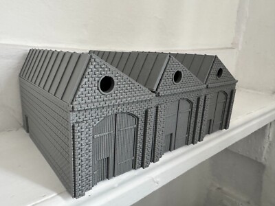 Industrielager Dreifachlager Bausatz abnehmbares Dach Wargaming Gebäude 28 mm