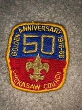 Boy Scout Chickasaw 1916 1966 Golden Tennessee BSA CP Anniversary Council Patch