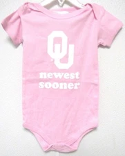 NCAA Oklahoma Sooners "newest" Logo Pink Lap Shoulder 1 Pc Two Feet Ahead 