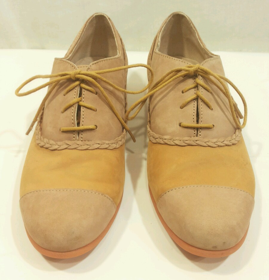 Wolverine 1883 Women's Size 7 M Oxfords Taupe Tan Beige Nubuck