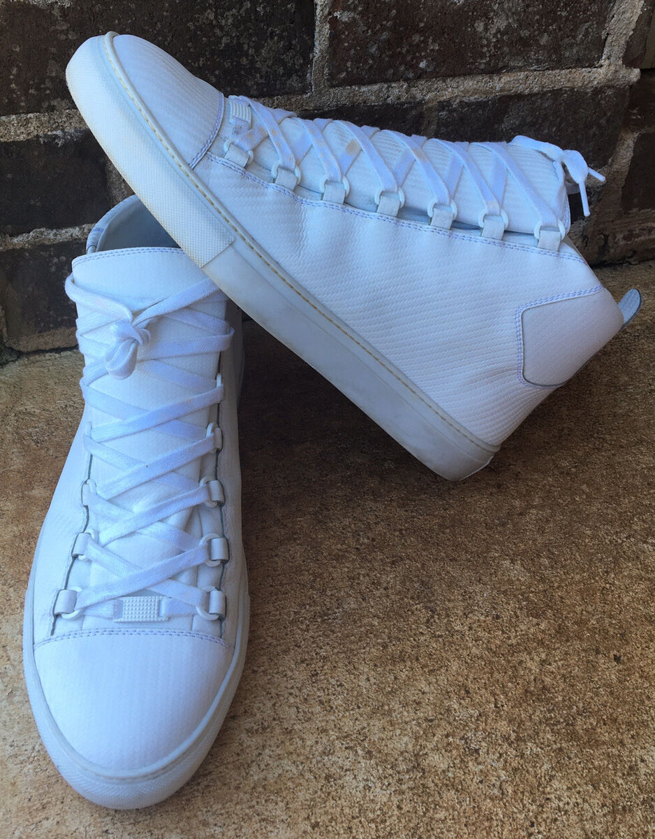 Indskrive nål Adskillelse Balenciaga Extra Blanc Off White Arena High Top Sneakers EUR 44 412381 |  eBay