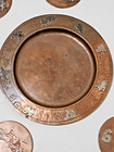 Vtg~267 Taxco Mexico~Victoria Ana Nunez Brilanti~Plate~Coasters~Copper/Silver — photo 2