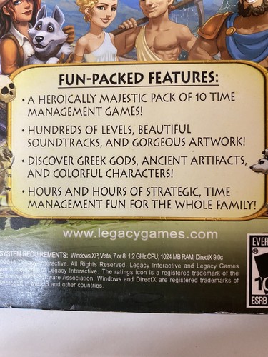 Labors of Hercules PC Video Game 10 Pack Rated E 10+ Legacy Games Greek Gods - Picture 3 of 3